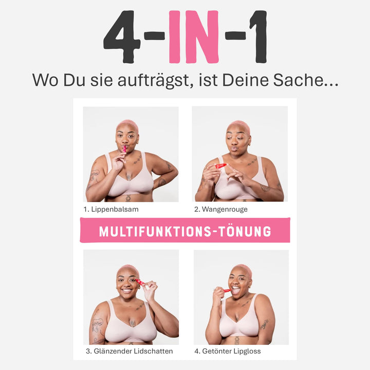 Dr. Lipp Superfood Lip Tint Sweet Potato 8ml – 4-in-ONE Ultra Moisturising Tinted Lip Balm, Lip Gloss, Cheek Blush &amp; Glossy Eyeshadow – 100% Natural – Fragrance &amp; Cruelty Free