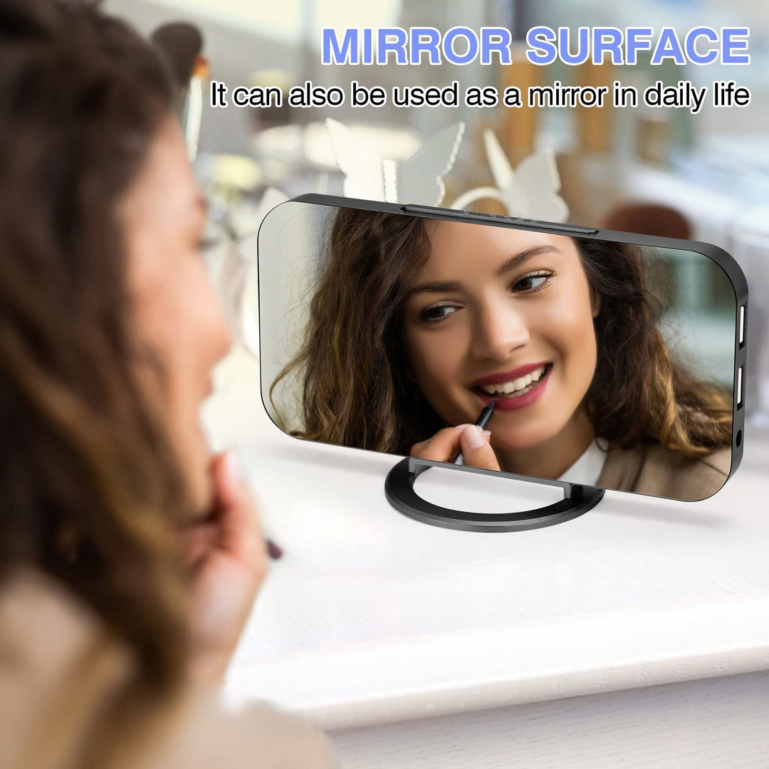 Digital Alarm Clock, Bedroom Decor, LED Mirror Desk Clock Large Display for Heavy Sleepers, Dual USB Charger Ports, 3 Level Brightness, Electronic Clock for Bedroom Home Living Room Office(Gold)