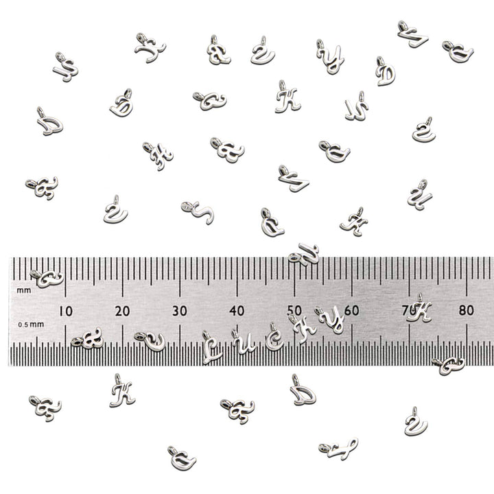 156Pcs/6 Sets ABC Letter Charms Mini A-Z Alphabet Bracelet Necklace Pendants with 200Pcs Open Jump Rings for DIY Jewelry Making