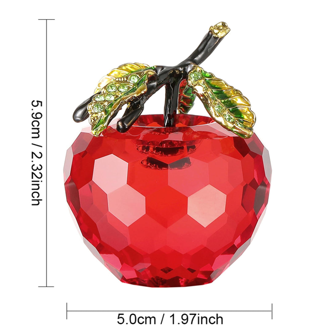 50mm/1.97in Crystal Figurine Home Decor Handmade Premium Healing Crystal Statue Paperweight Ornament Collectible Crafts, Ideal Gift for Wedding Birthday Christmas (Red)