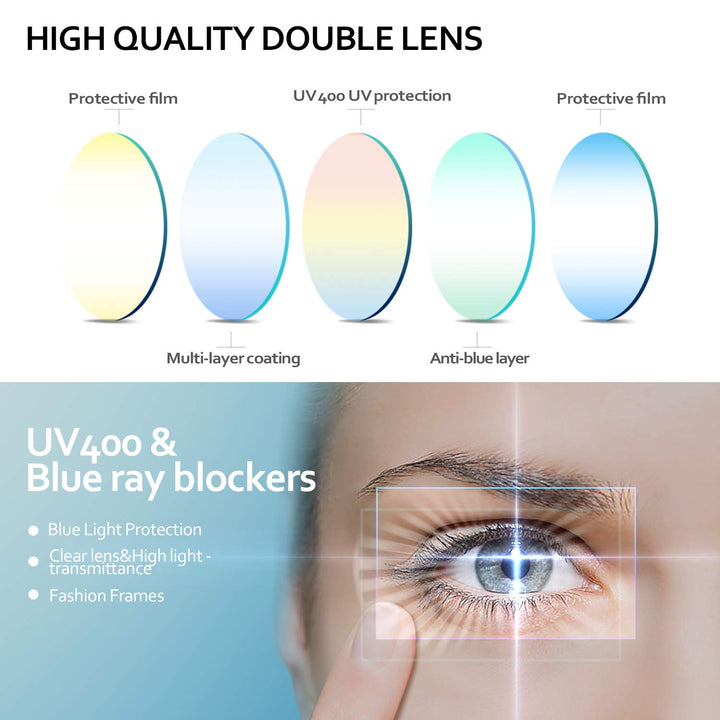 SEEAFUN Blue Light Glasses for Kids Girls Boys with Cut