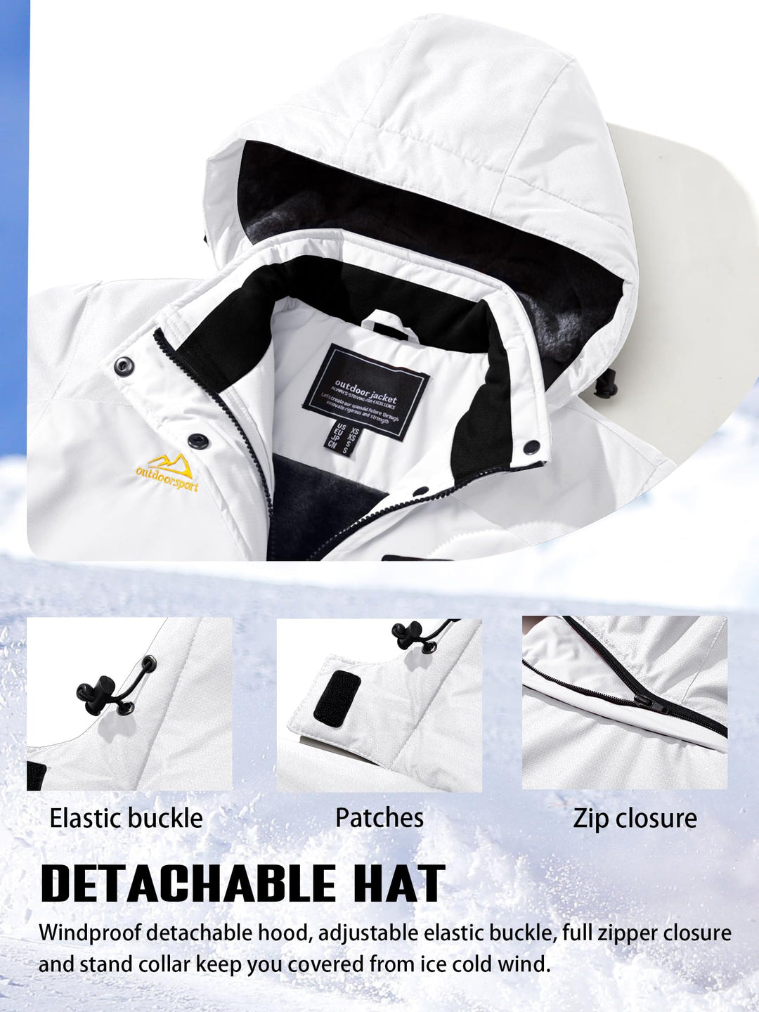 Winter Jacket Women Waterproof Ski Jacket Warm Snow Coat Fleece Jacket Women Windproof Rain Windbreaker