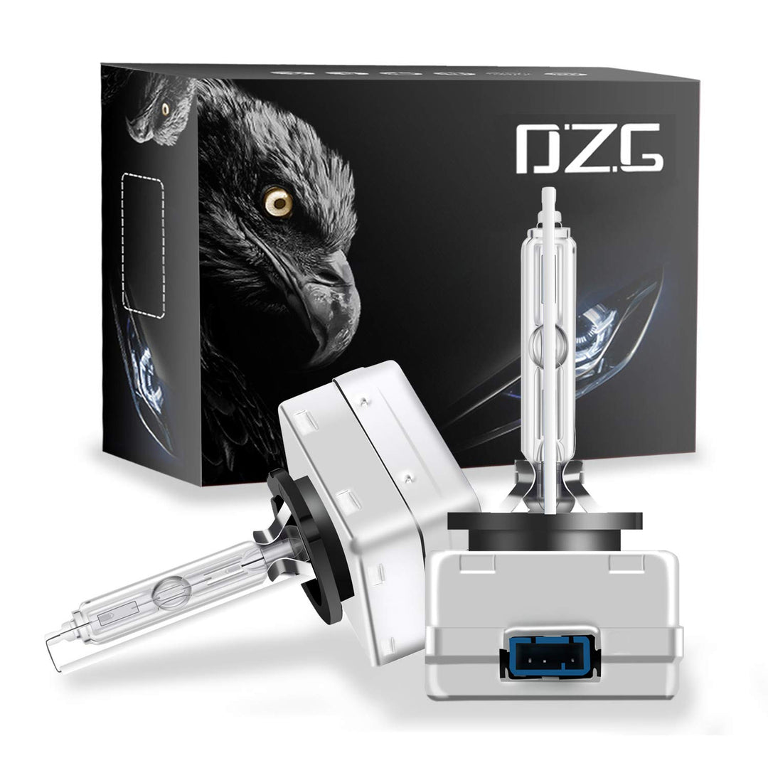 D8S Xenon HID Headlight Bulbs Xenon Replacement Bulb 25W 12V 6000K Diamond White Metal Stent Base, Pack of 2