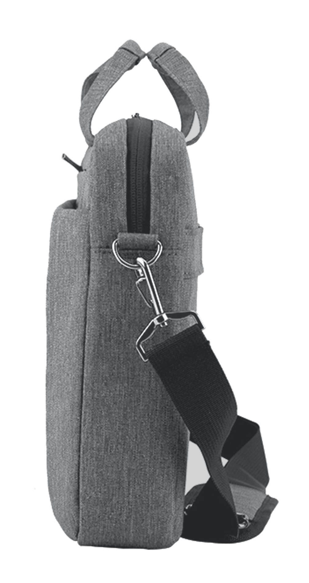 Laptop Bag 15.6 Inch Briefcase Shoulder Bag Water Repellent Laptop Bag Satchel Tablet Bussiness Carrying Handbag Laptop Sleeve for Women and Men-Grey