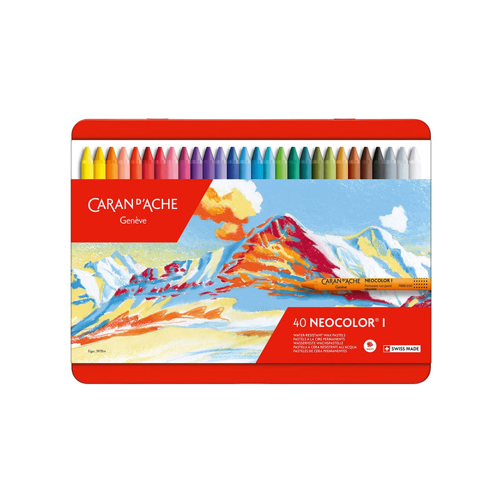 Caran Dache Neocolor I Superior Quality Artist Pastels 40 Shades