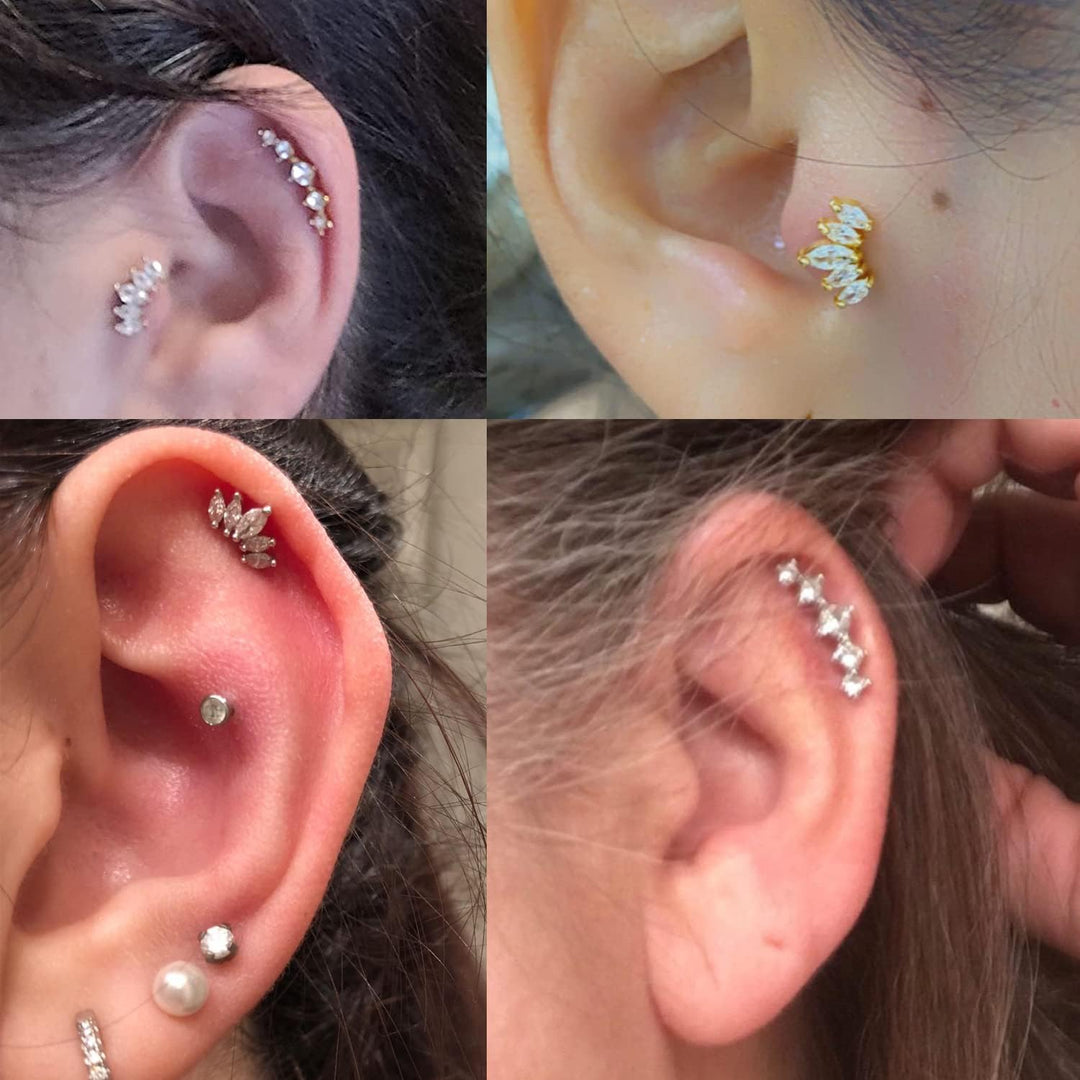 16G Tragus Piercing Jewelry Tragus Earrings for Women Cartilage Earring Stud Horseshoe Cartilage Hoop Earring Forward Helix Piercing Jewelry Stainless Steel Lip Rings Studs Lip Piercing Jewelry