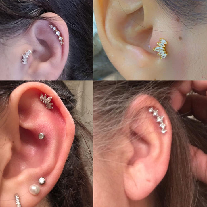 16G Tragus Piercing Jewelry Tragus Earrings for Women Cartilage Earring Stud Horseshoe Cartilage Hoop Earring Forward Helix Piercing Jewelry Stainless Steel Lip Rings Studs Lip Piercing Jewelry