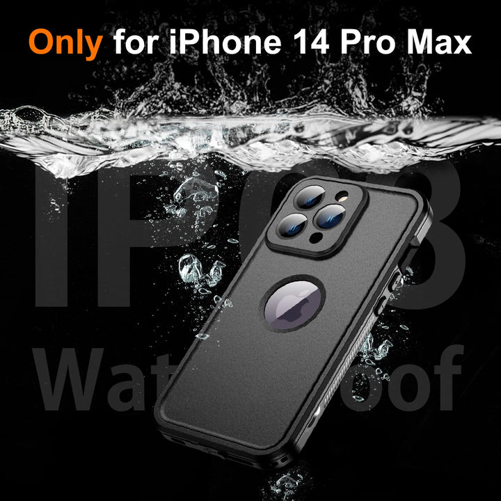 [Real 360 for iPhone 14 Pro Case Waterproof, Built-in 9H Tempered Glass Camera Lens &amp; Screen Protection [14FT Military Dropproof][Full-Body Shockproof Phone Case][Dustproof][IP68 Underwater]
