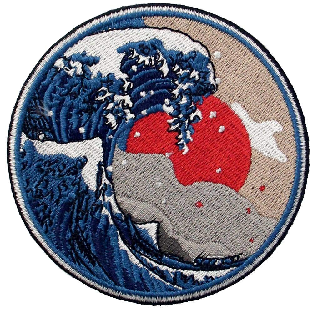 Great Wave off Kanagawa Patch Embroidered Applique Badg