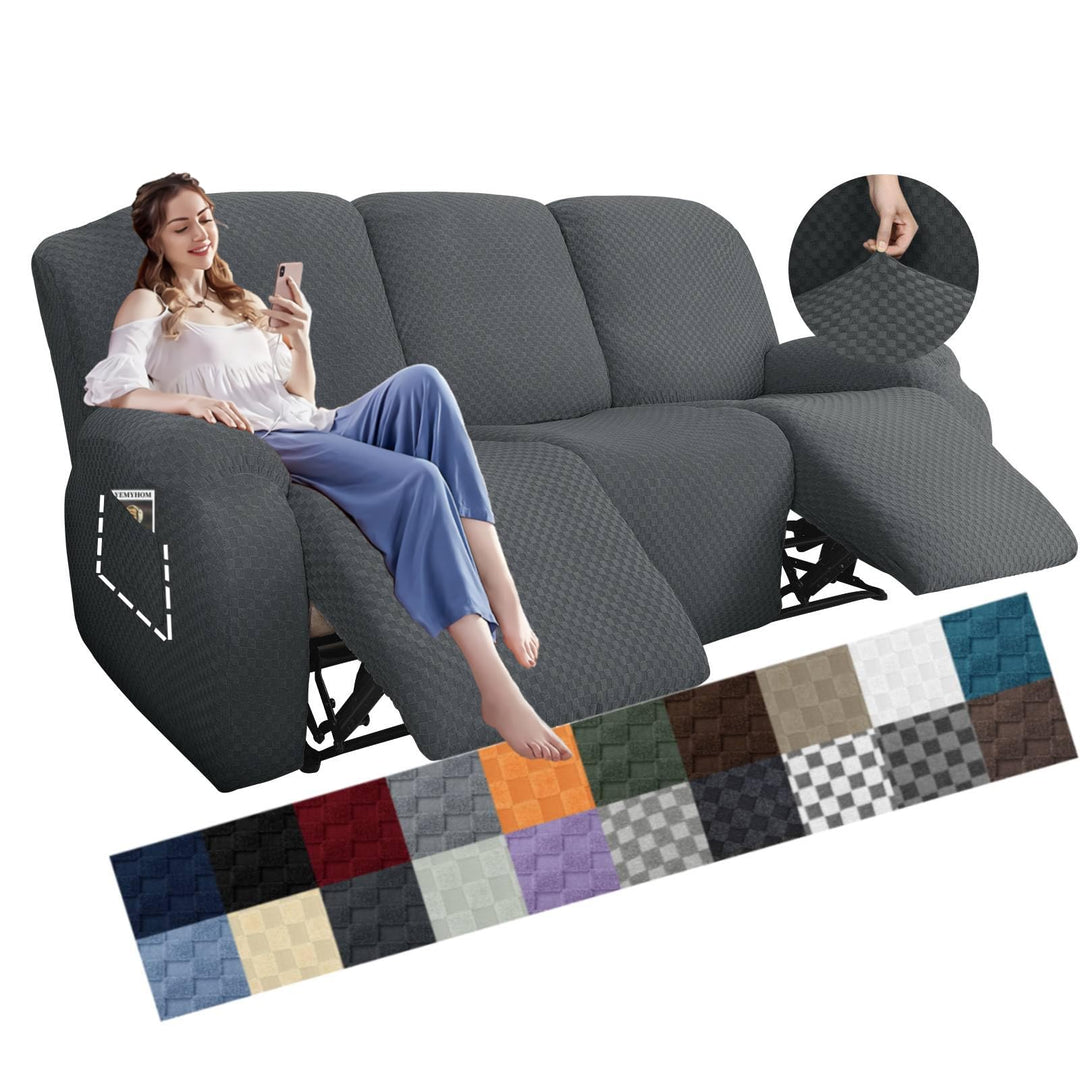 YEMYHOM 8 Pieces Stretch Recliner Sofa Cover Latest Jac