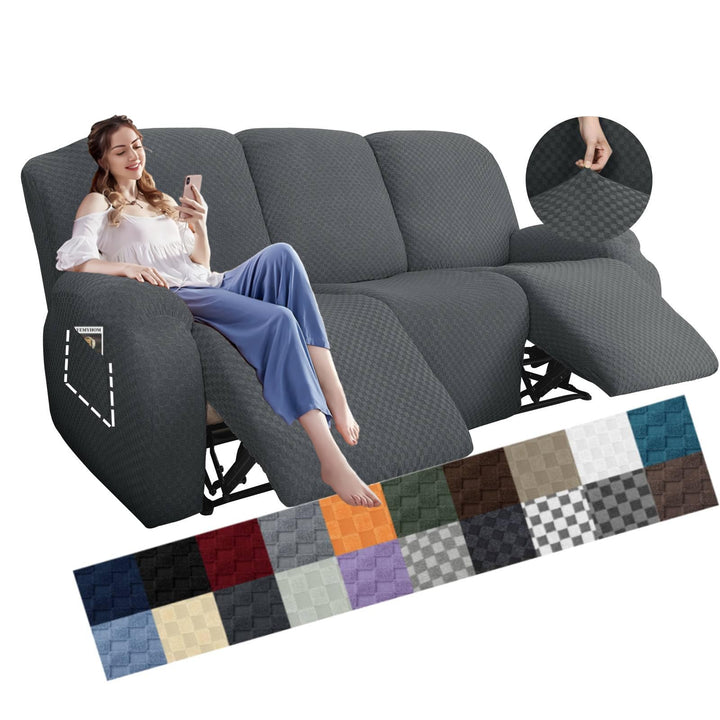 YEMYHOM 8 Pieces Stretch Recliner Sofa Cover Latest Jac