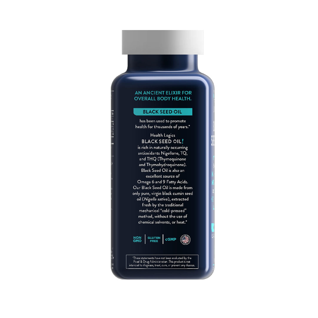 Health Logics Black Seed Oil, Cold Pressed, Rich Source