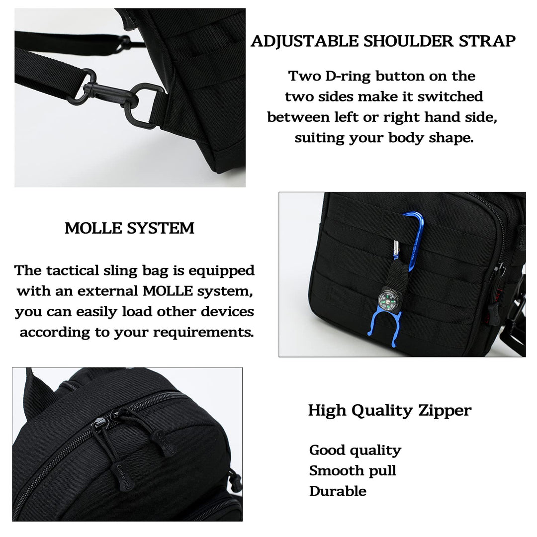 Mini Tactical Backpack, 6L Small Sling Backpacks Should