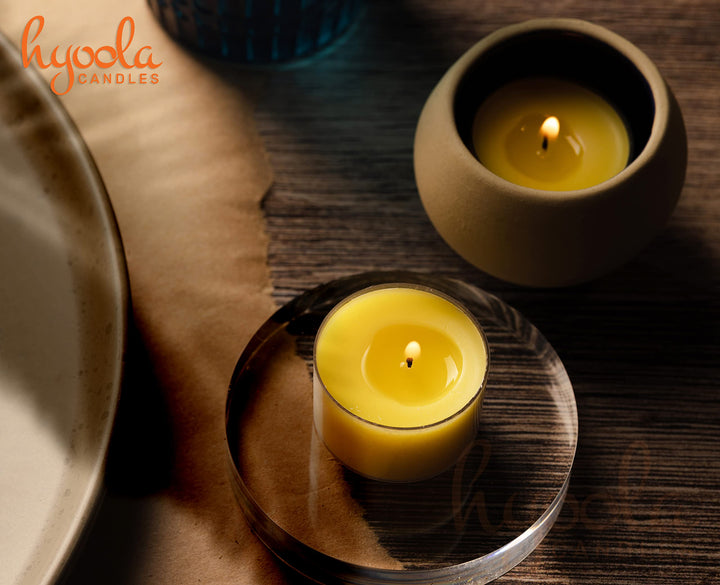 Tealight Citronella Candles Outdoor - 8 Hour Burn Time - Indoor and Outdoor Mosquito, Insect and Bug Repellent Citronella Candle - Natural Fresh Scent - Decorative in Clear Cup - 40 Pack