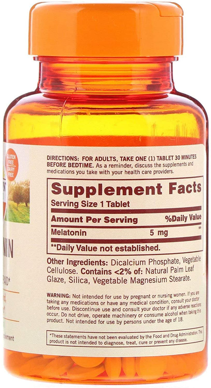 Sundown Melatonin 5 mg Tablets 90 ea (Pack of 4)