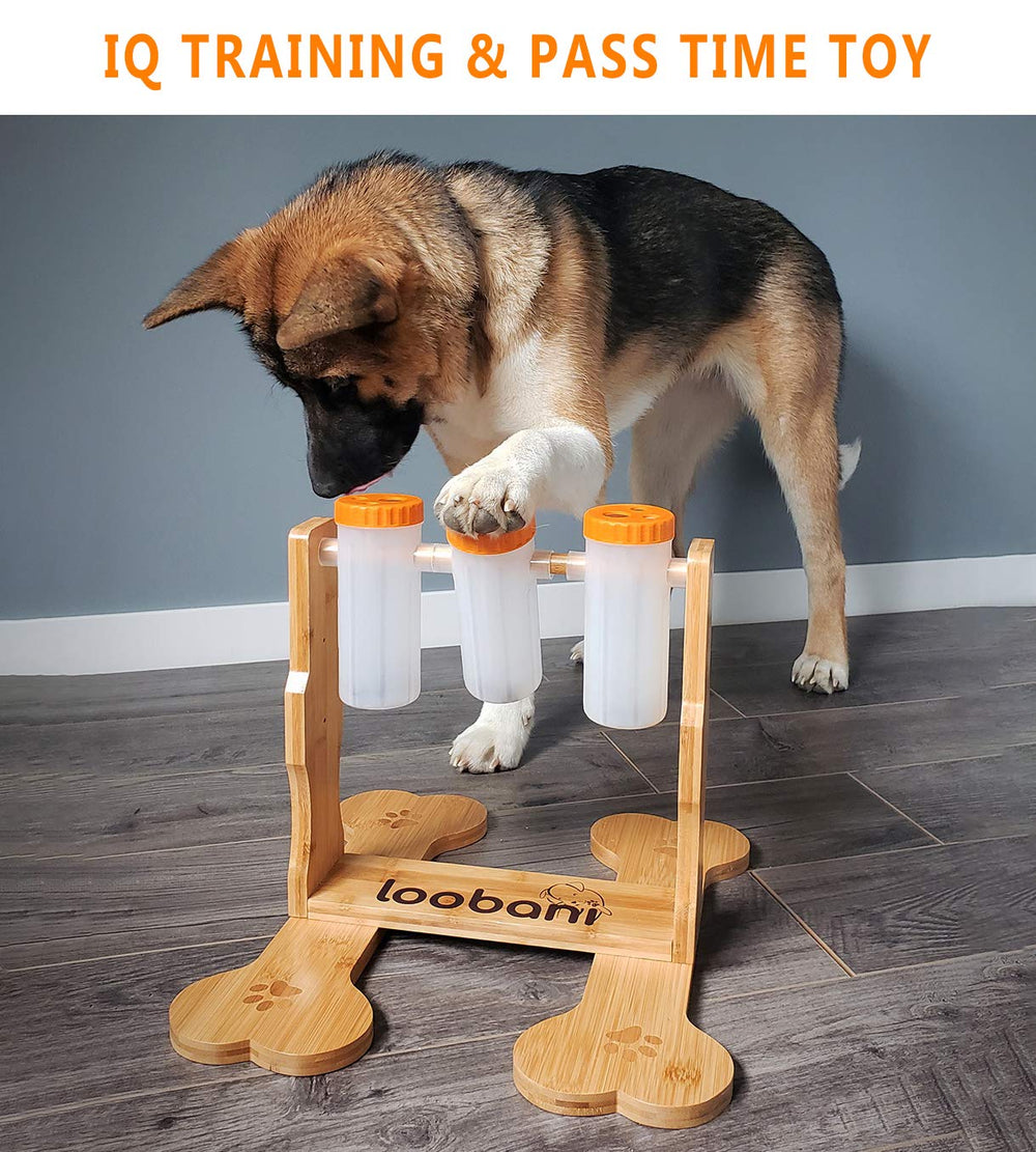 Dog Puzzle Toys Wooden - Interactive Toys for Boredom, IQ Training and Mental Brain Stimulation, Treat Dispensing and Entertainment/Food Slow Feeder for Small to Large Dogs