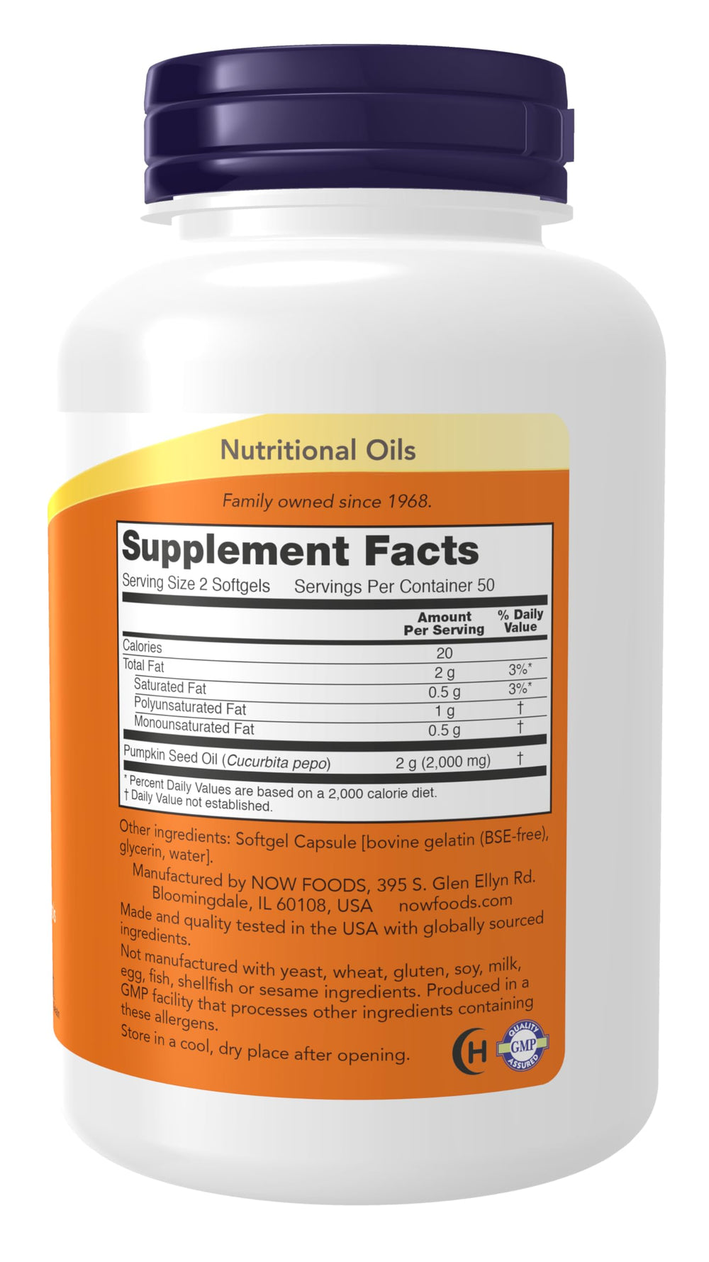 NOW Supplements, Pumpkin Seed Oil 1000 mg with Essentia