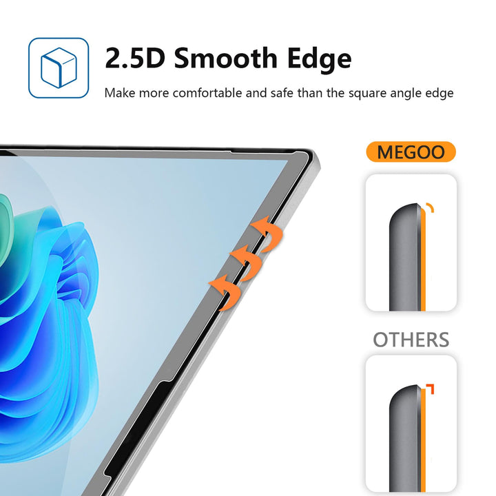 [2 Pack] Tempered Glass Screen Protector for Microsoft Surface Pro X 13 inch, Bubble Free Installation, Anti-Scratch, Friendly Touching Screen Protector