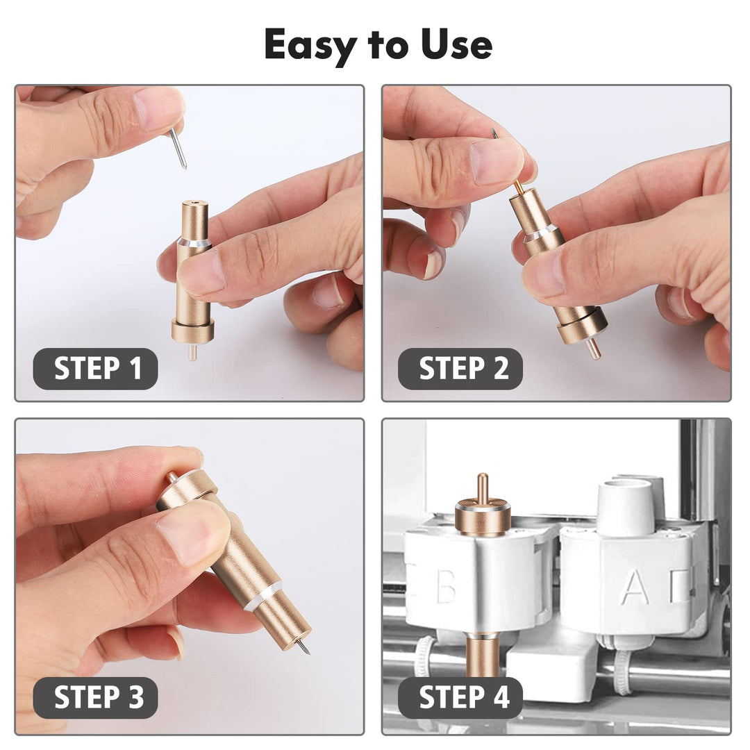 Foil Transfer Tool Replacement, 3-in-1 Foil Transfer Kit for Cricut Maker and Maker 3, Explore, Explore One &amp; Explore Air 2/3, Including Fine, Medium and Bold Blades, Blue
