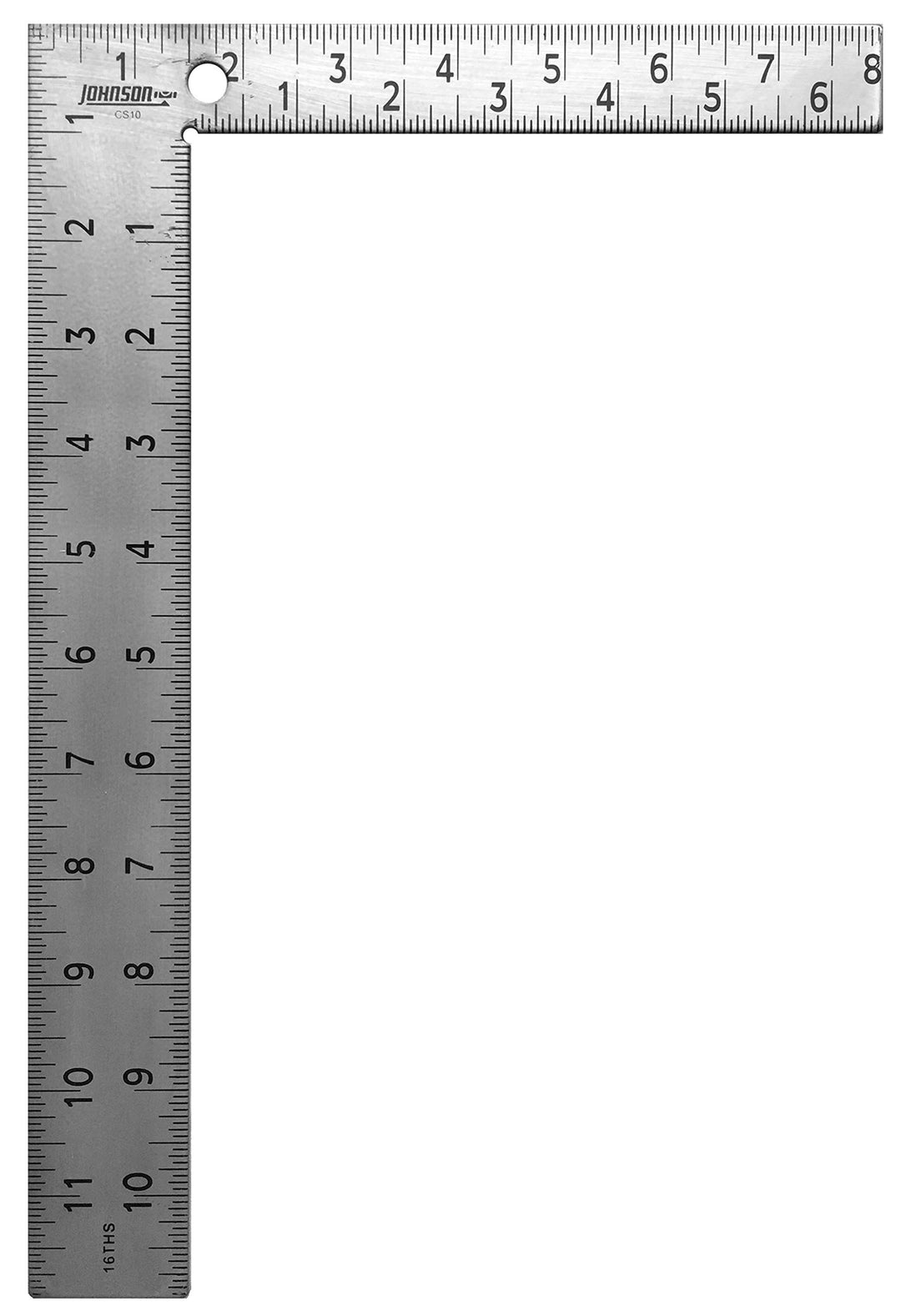 Level &amp; Tool CS10 Professional Easy-Read Steel Carpenter Square, 8 x 12, Silver, 1 Square