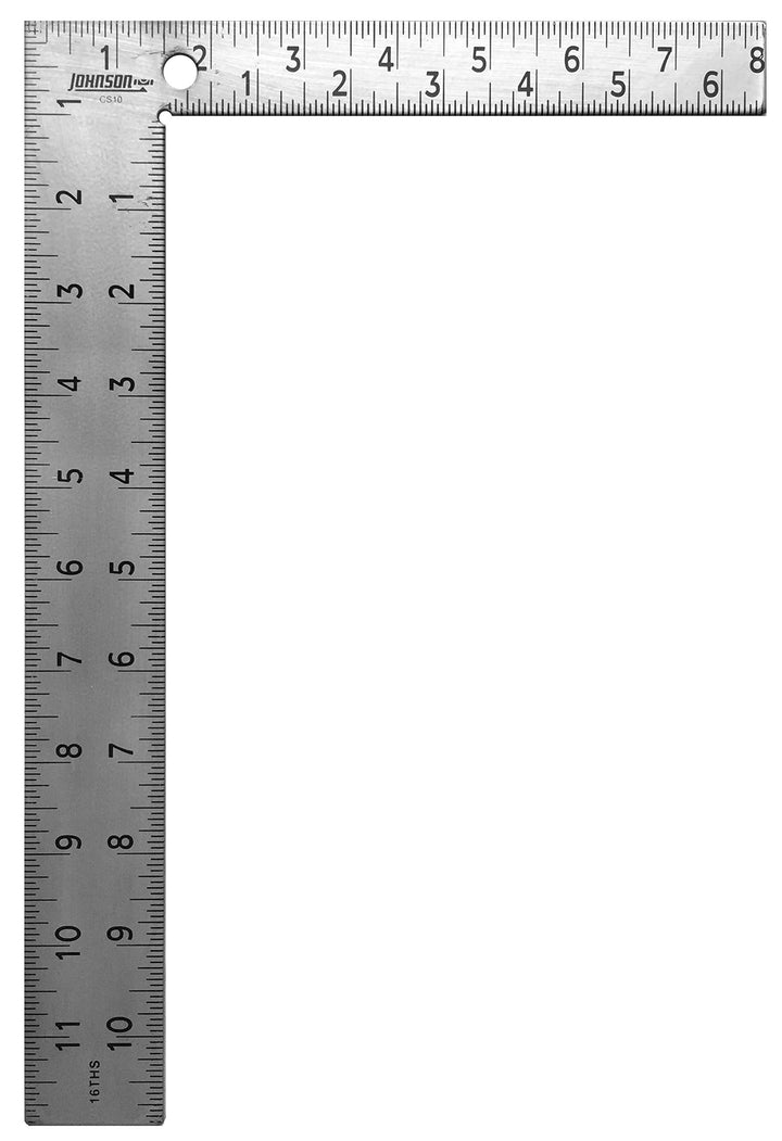 Level &amp; Tool CS10 Professional Easy-Read Steel Carpenter Square, 8 x 12, Silver, 1 Square