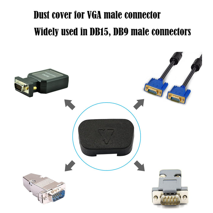 GINTOOYUN 50 PCS VGA Port Cover Anti Dust Cap,Port Plug