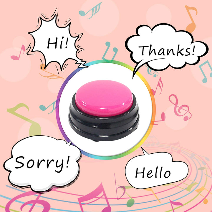 Answer Buzzers for Dogs, Recordable Voice Recording Sound Button Interactive Tool Answering Buttons Classroom Buzzers (4pcs)