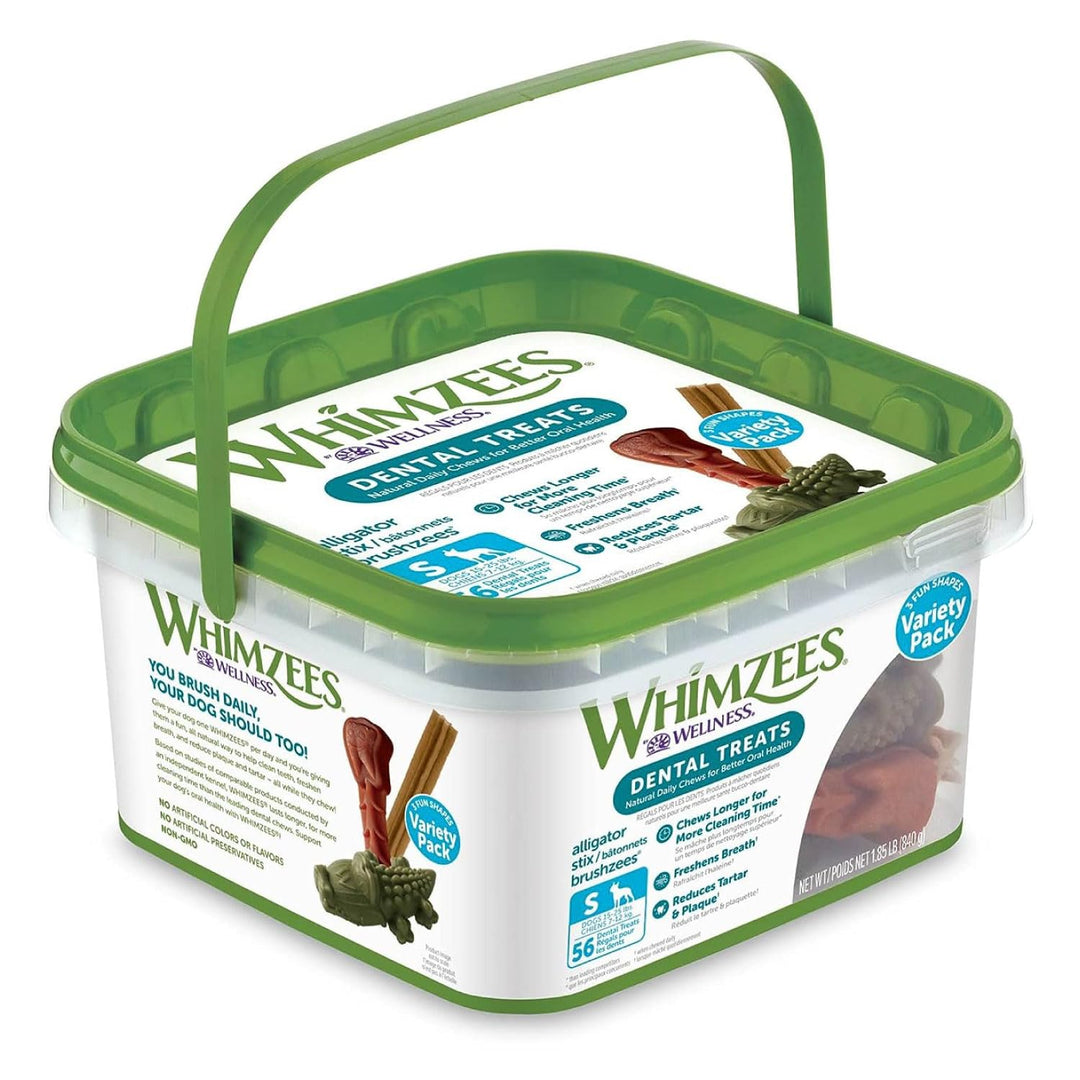 Wellness Variety Pack Dog Dental Treats, Natural Chews, Small Size, (56 Count)