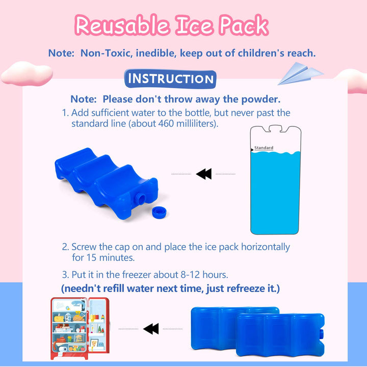 Luxja Breastmilk Cooler Bag with an Ice Pack (Hold 6 Br