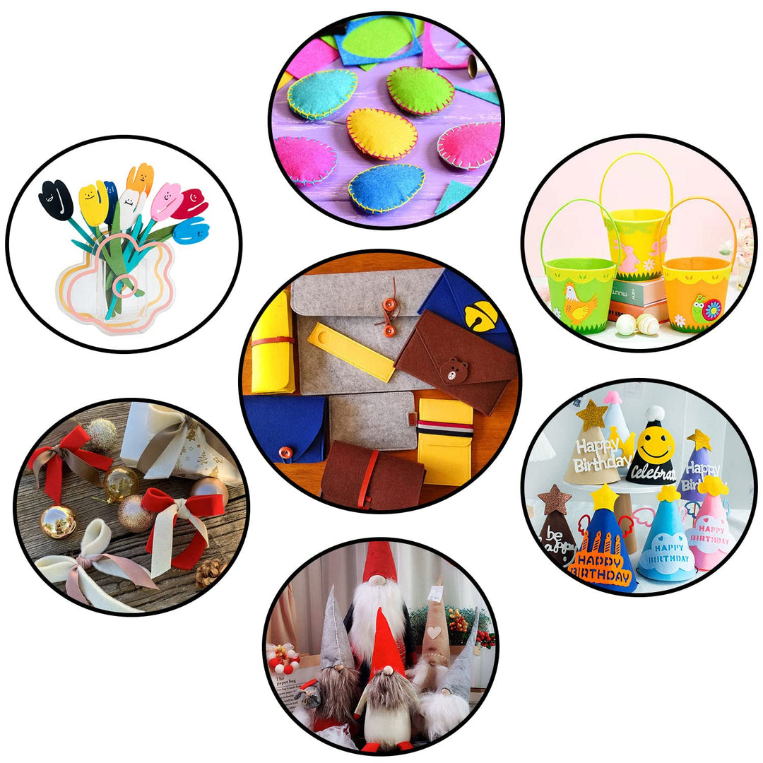 Picheng Solid Color 36x54(91cm x 137cm) Soft Felt Fabric Sheets 1.4mm Thick, 1 Yard Soft Nonwoven Fabric Sheets Suitable for Sewing and Handmade DIY Craft Projects (Light Blue)