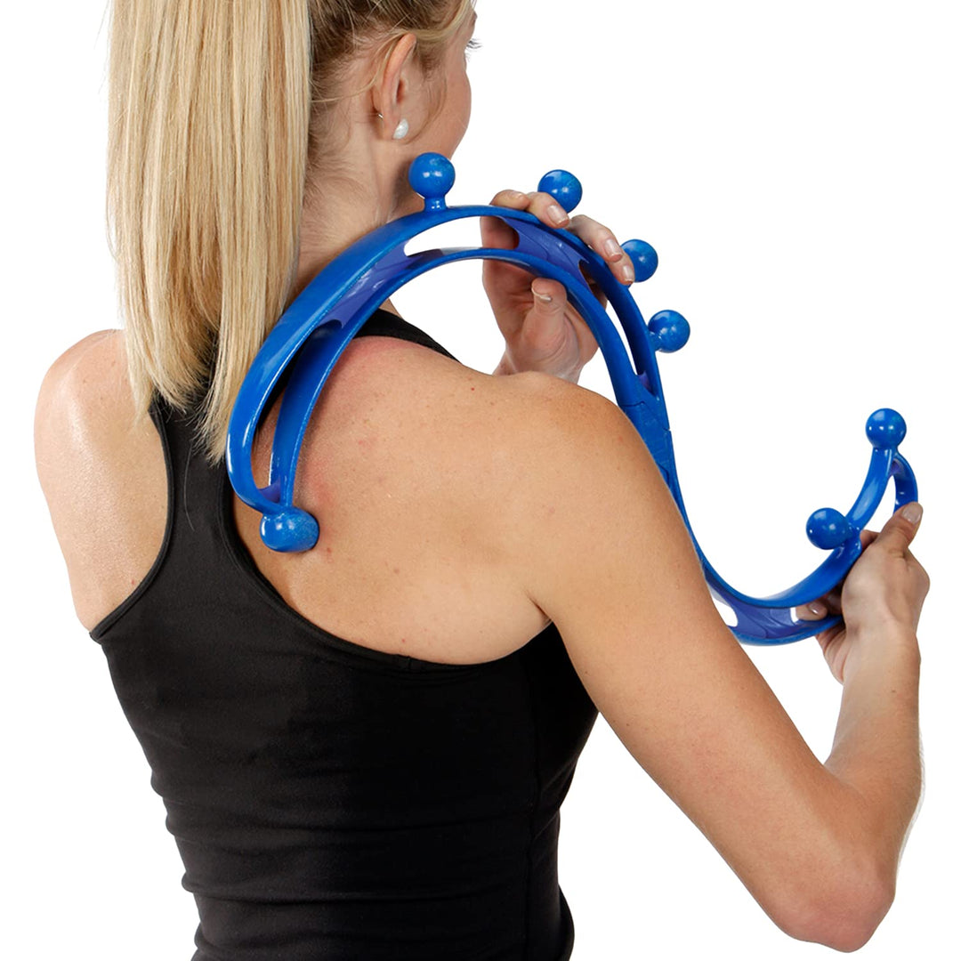 BackJoy Trigger Point Massager Tool, Handheld Massage Stick, Collapsible, Pain & Stress Relief for Muscles in Back, Neck, Feet & Body