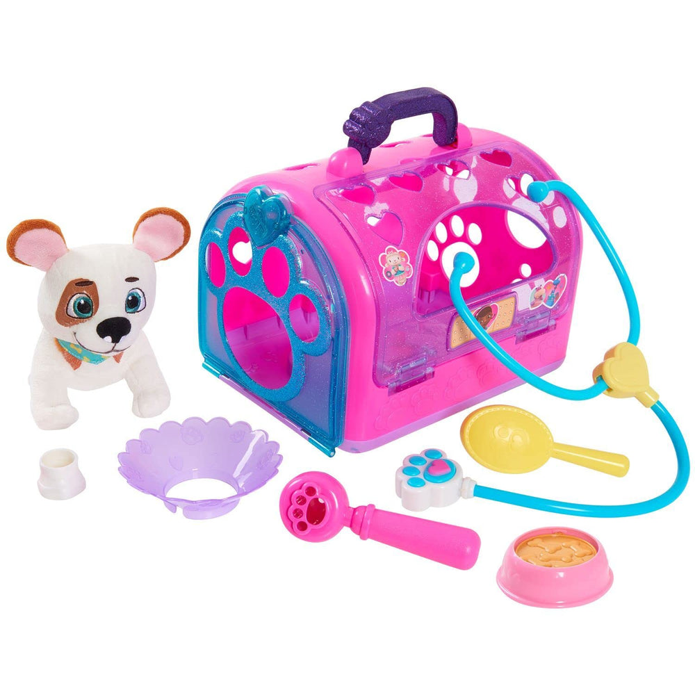 Doc McStuffins Pet Rescue On-the-Go Carrier with Accessories, 7-pieces, Oliver, Pretend Play, Kids Toys for Ages 3 Up by Just Play