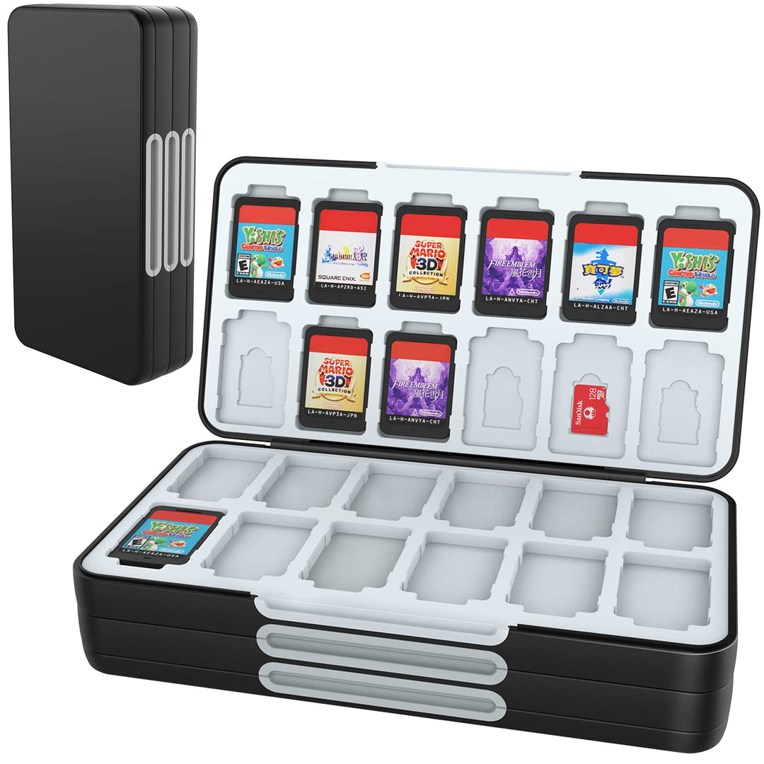 Game Card Case for Nintendo Switch and Switch OLED,Customized Pattern Nintendo Switch Lite Game Card Storage Case with 72 Game Card Slots and 24 Micro SD Card Slots.