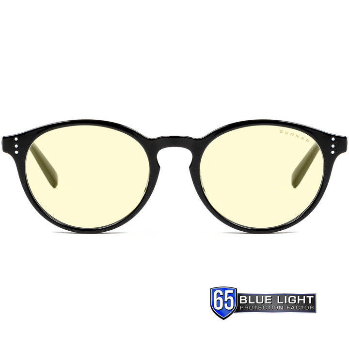GUNNAR - Premium Gaming and Computer Glasses - Blocks 65% Blue Light - Attaché, Onyx, Amber Tint