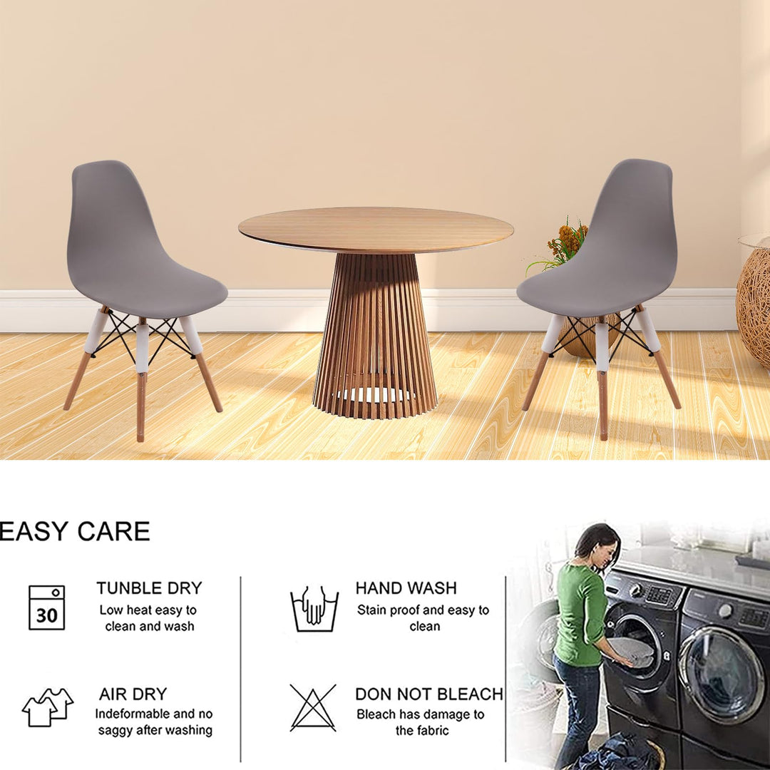 Mid Century Modern Dining Chair Covers Printed Shell Chair Cover Lounge Armless Chair Cover Stretchable Slipcovers for Kitchen, Office, Dining Room and Living Room(Set of 4)
