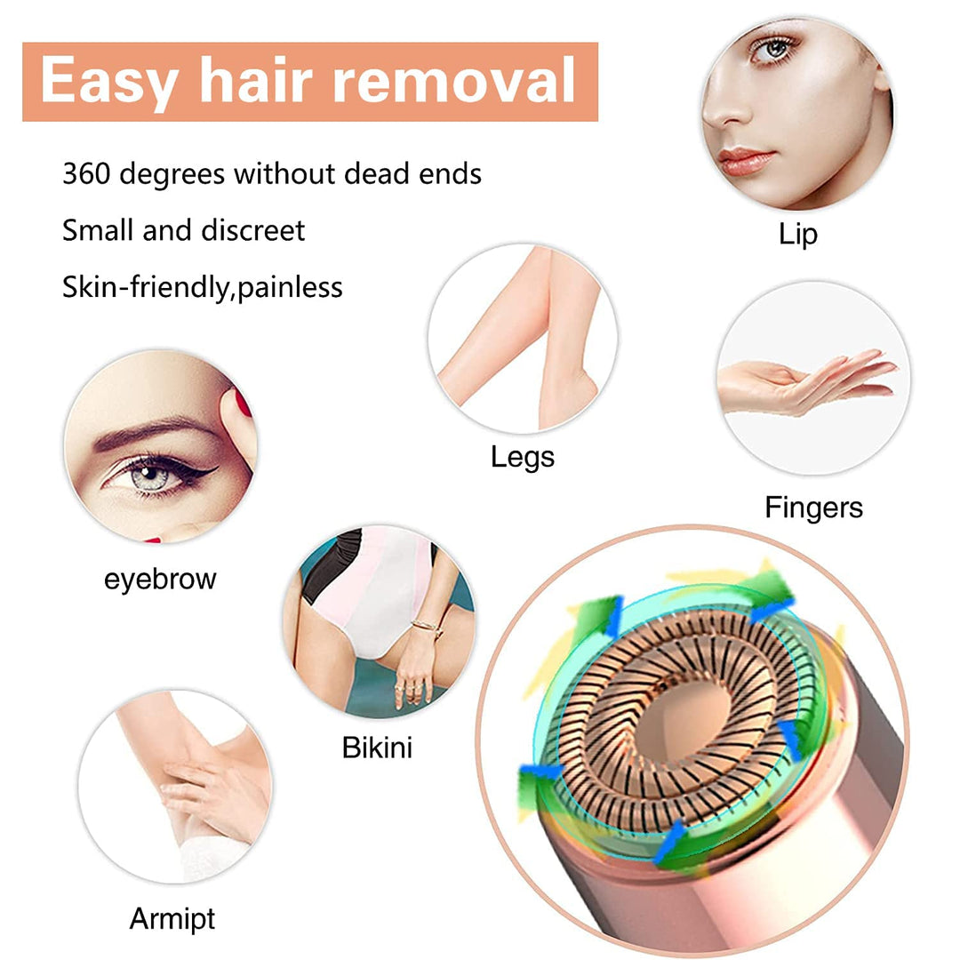 Replacement Heads for Flawless Hair Remover, Gen 2 Replacement Blades for Finishing Touch Facial Hair Removal for Women, Painless Razor Head for Face with Gurelax Flannel Bag