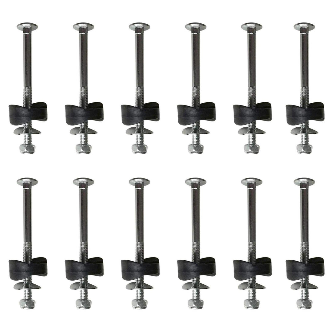 12pcs Trampoline Enclosure Pole Galvanized Steel Spacers Trampoline Screws, Jumping Bed Carriage Screw Nut Screw Square Head Trampoline Screws Peplacement Parts