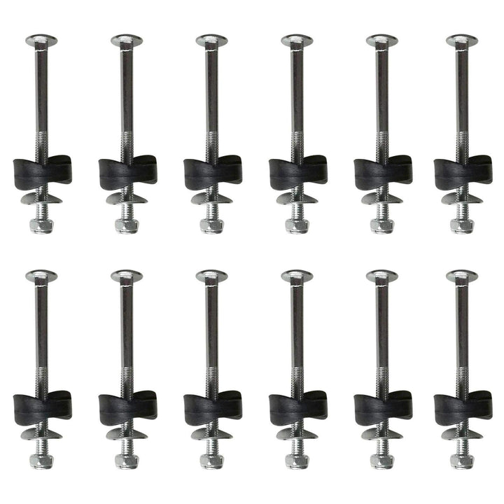 12pcs Trampoline Enclosure Pole Galvanized Steel Spacers Trampoline Screws, Jumping Bed Carriage Screw Nut Screw Square Head Trampoline Screws Peplacement Parts