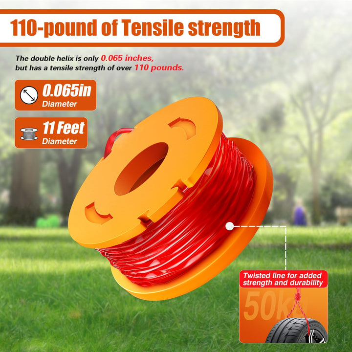 Trimmer Spool Line for Worx,Edger Spool Compatible with