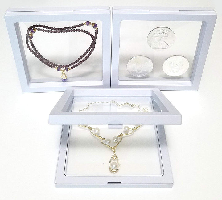 JM Pack of 3 pcs 5.5 x 5.5 x 0.75 Inches Transparent 3D