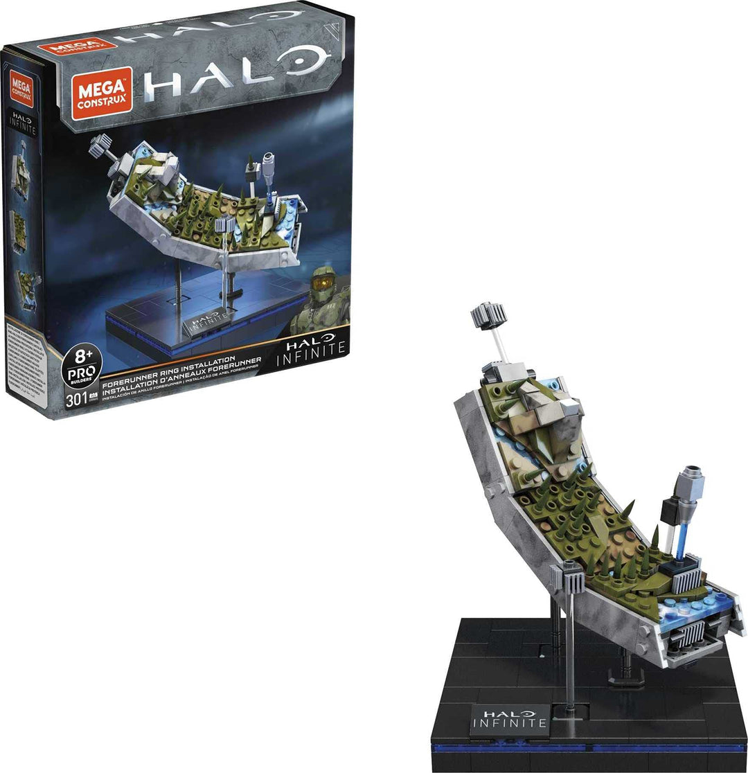 MEGA Halo Infinite Toy Building Set, Forerunner Ring Installation with 301 Pieces and Accessories, 5 Inches Tall, for Collectors