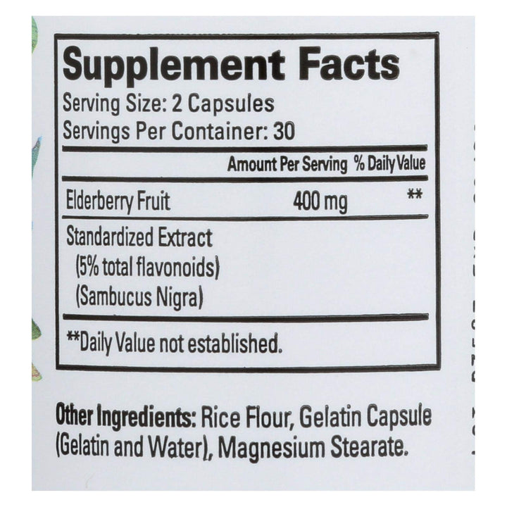 Quantum Elderberry Immune Defense Extract - 400 mg - 60