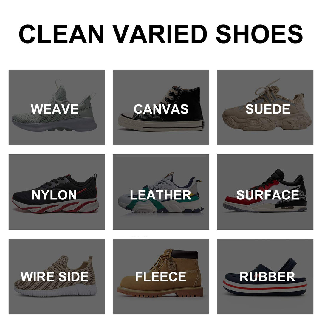 Shoe Cleaner, Rich Foam Clean 80Pairs, Suede Shoe Cleaner, Leather Cleaner, Sneaker Cleaner Kit, Shoe Cleaning Kit with Brush Towel, (clear)