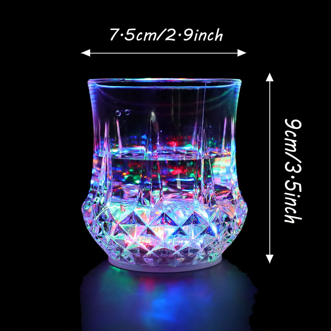 2 Packs Flash Light Up Cups Liquid Activated Multicolor