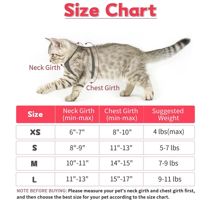 Cat Vest Harness and Small Dog Vest Harness for Walking, All Weather Mesh Harness, Cat Vest Harness with Reflective Strap, Step in Adjustable Harness for Small Cats (Red, S)