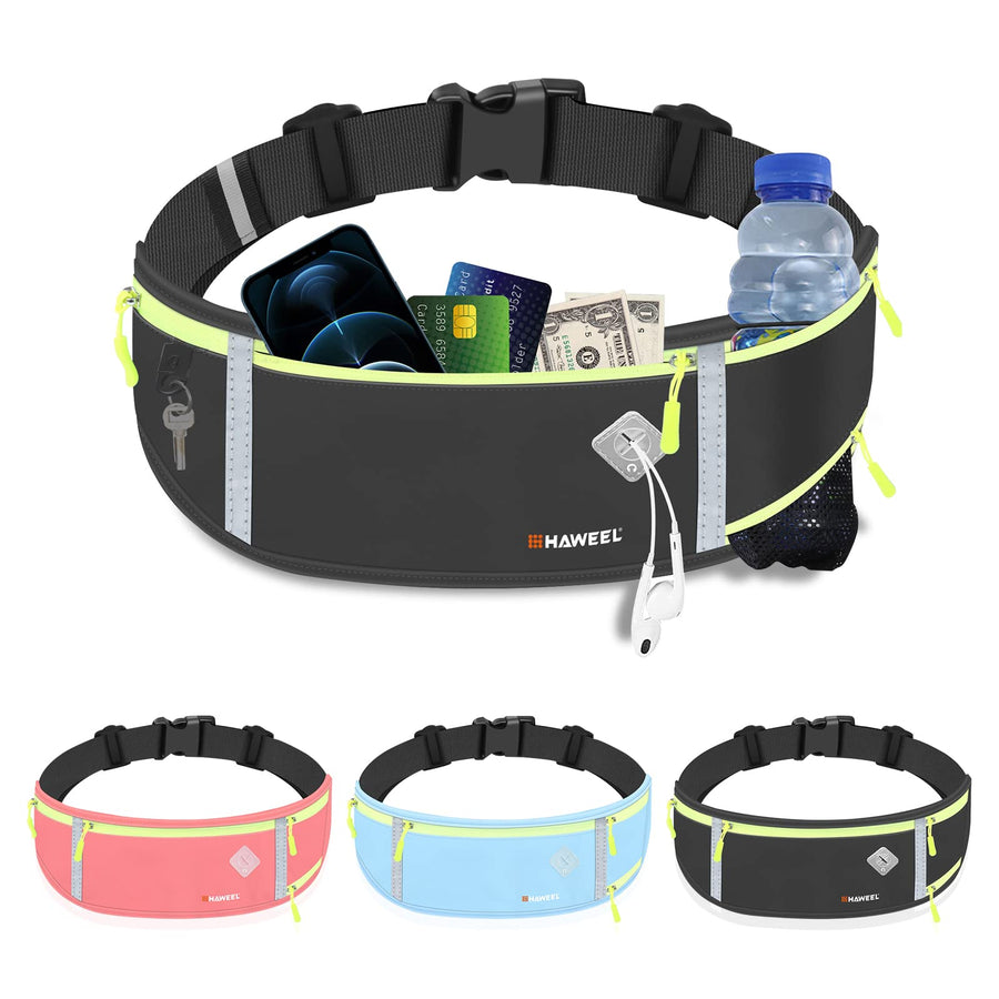 Running Fanny Pack Waist Bag Phone Holder Belt with Water Bottle Holder Suitable for Runner Cycling Hiking Accessories for iPhone 12 Plus Samsung Galaxy etc.