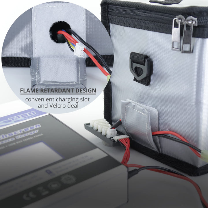 Tenergy Fire Retardant Lipo Zipper Bag for Charging and