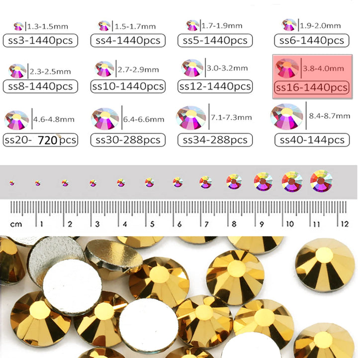 1440 Pieces SS16 Flatback Rhinestones, 4MM Flatback Crystal Rhinestones for Craft Nails Dance Costumes, Non Hotfix Rhinestones (Purple Velvet)