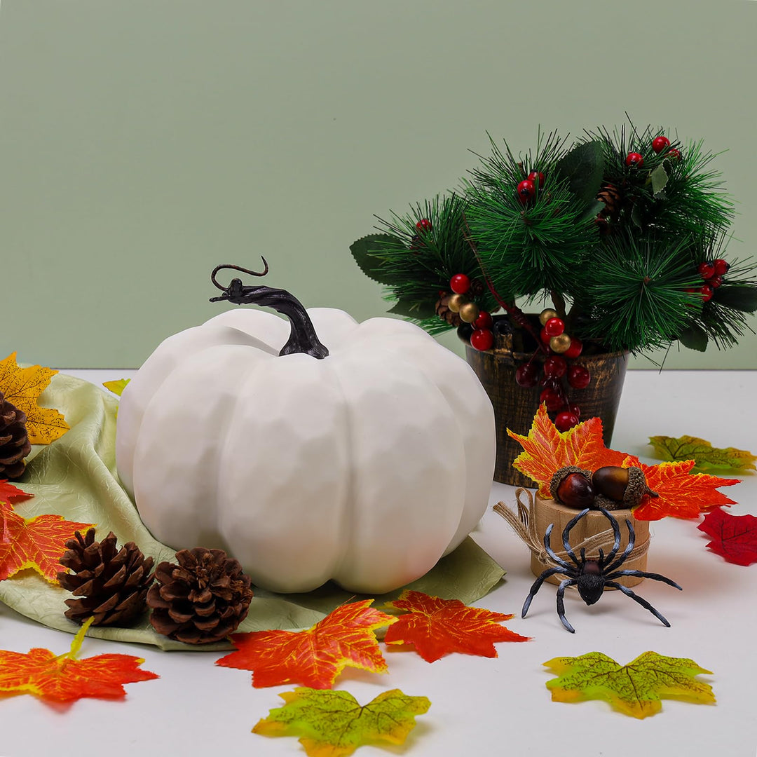 Artificial Large Simulation Pumpkins Fake Realistic Fall Harvest Props Faux Foam Simulation Vegetable Decoration Home Halloween Wedding Thanksgiving Holiday