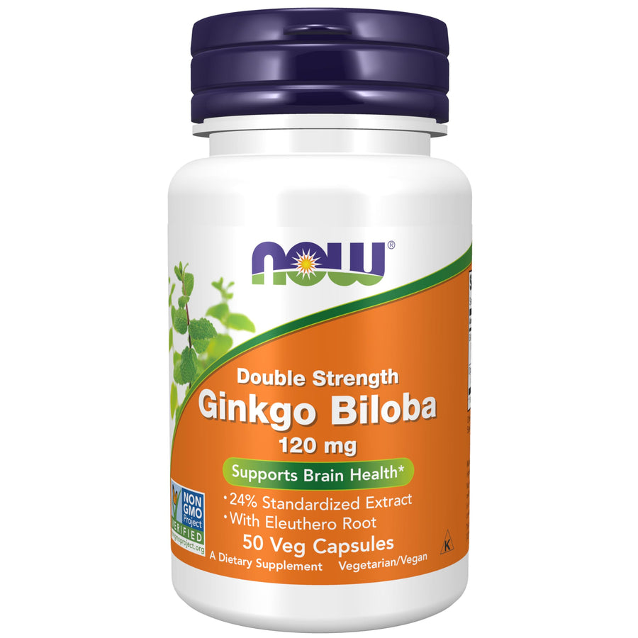 NOW Foods Supplements, Ginkgo Biloba 120 mg, Double Str